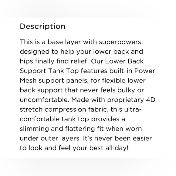 Women’s Lower Back Support Tank Top - Picture 8 of 9